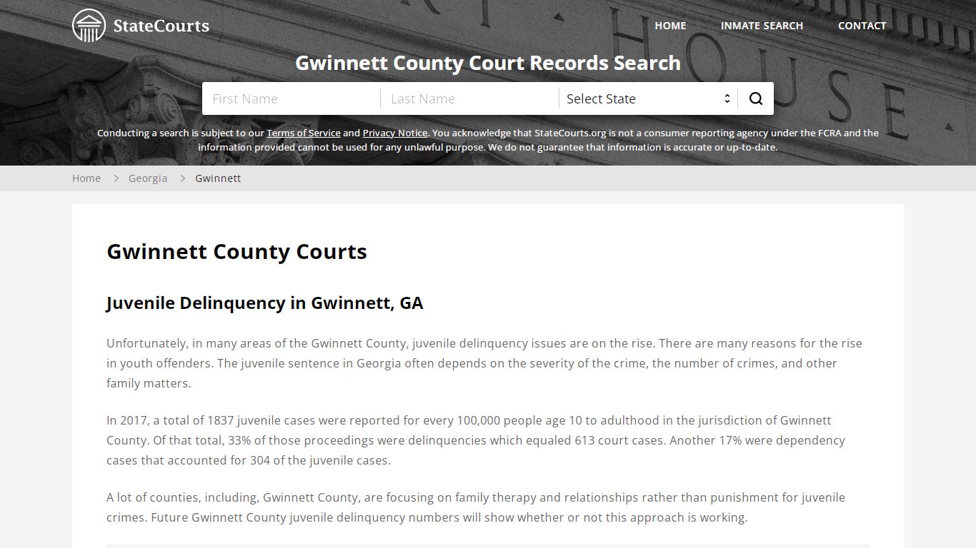 Gwinnett County, GA Courts - Records & Cases - StateCourts